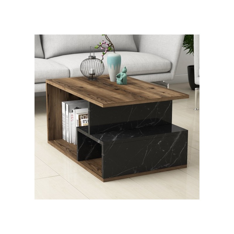 TABLE BASSE EFFET MARBRE EN HIGH GLOSS - ROZAR TABLE BASSE EFFET MARBRE EN HIGH GLOSS - ROZAR