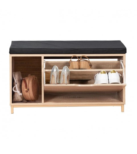 Banc range-chaussures avec coussin Kubix