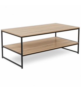 TABLE BASSE DOUBLE PLATEAU DETROIT DESIGN INDUSTRIEL TREND
