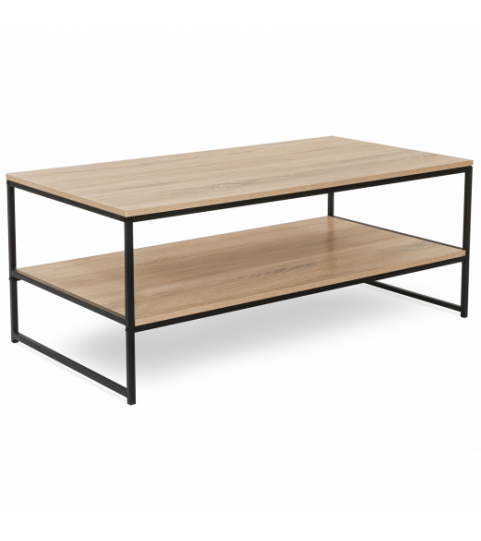 TABLE BASSE DOUBLE PLATEAU DETROIT DESIGN INDUSTRIEL TREND