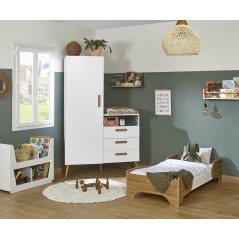 Collection chambre enfant Lit + armoire en MDF Stratifié - Palfi