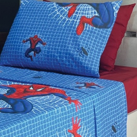 Parure de lit Spider-Man 1 place en coton - Qualité Premium
