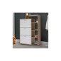Porte-Chaussures Modera Avec Façade En High Gloss Et 3 Portes Battantes, Compartiments Inclus Porte-Chaussures Modera Avec Façade En High Gloss Et 3 Portes Battantes, Compartiments Inclus