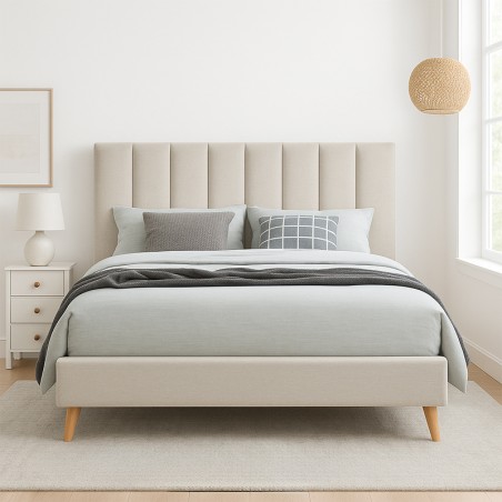 Lit Fontana avec pieds scandinave