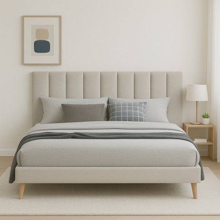 Lit Fontana avec pieds scandinave