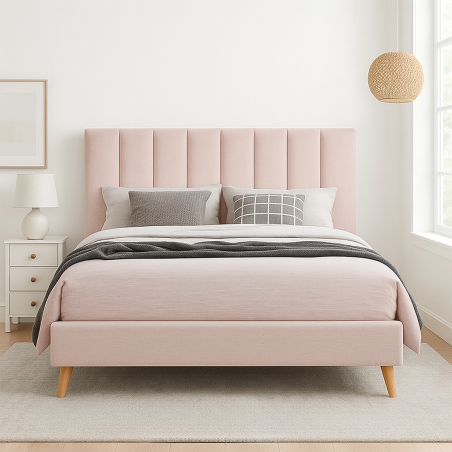 Lit Fontana avec pieds scandinave