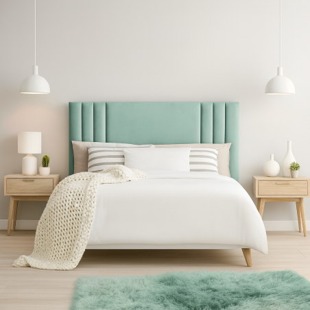 Lit Fantazia Matelassé en Velours de Soie : Élégance et Confort Assurés