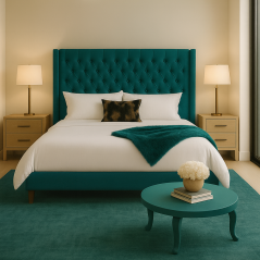 Prestige: Lit Capitonné à Oreillette : Style Chesterfield pour une Ambiance Prestigieuse