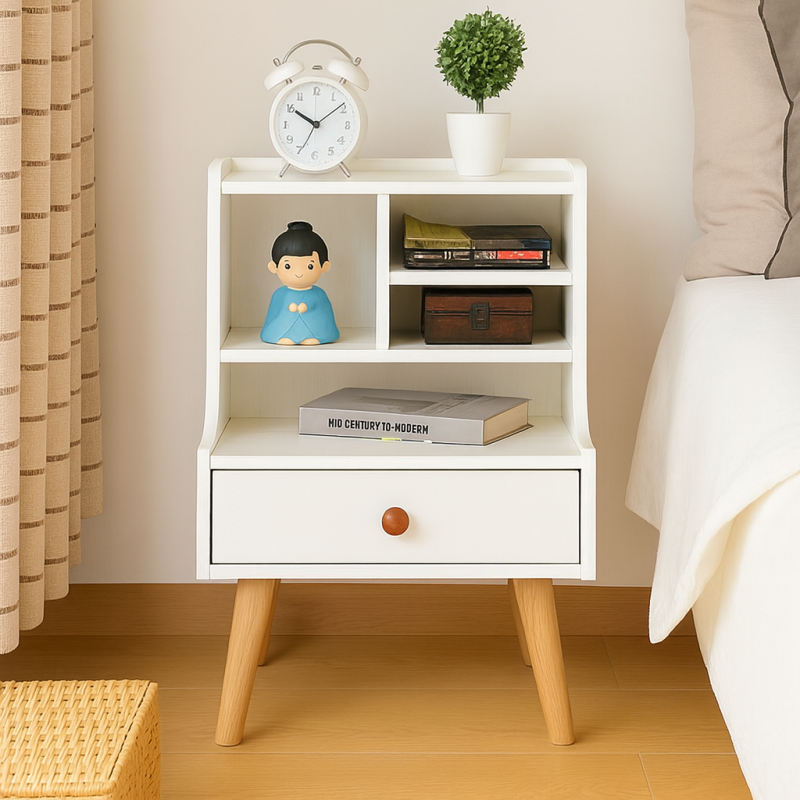 Table de Nuit Natali : Élégance et Fonctionnalité en MDF Stratifié Table de Nuit Natali : Élégance et Fonctionnalité en MDF Stratifié