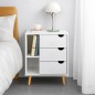 Table de Nuit Tika en MDF Stratifié : Alliez Praticité et Élégance dans Votre Chambre !