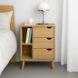 Table de Nuit Tika en MDF Stratifié : Alliez Praticité et Élégance dans Votre Chambre !