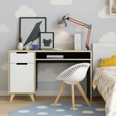 Leira - Bureau avec tiroir et placard