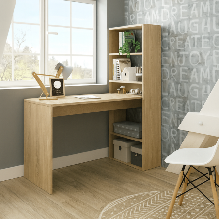 Bureau d'angles Anaïs+ 5 niches en panneau de particule