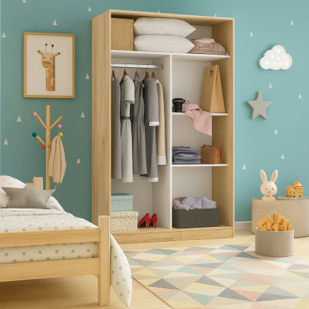Armoire Nordik à Deux Portes Coulissantes