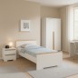 Ensemble chambre enfant Lit - Table de chevet - Armoire En panneau de particule LONDON