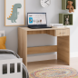 Bureau Monaco avec tiroir pour Enfant - H: 75 cm, L: 90 cm, P: 45 cm