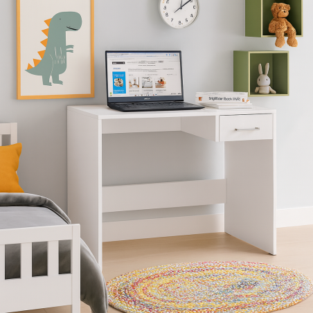 Bureau Monaco avec tiroir pour Enfant - H: 75 cm, L: 90 cm, P: 45 cm