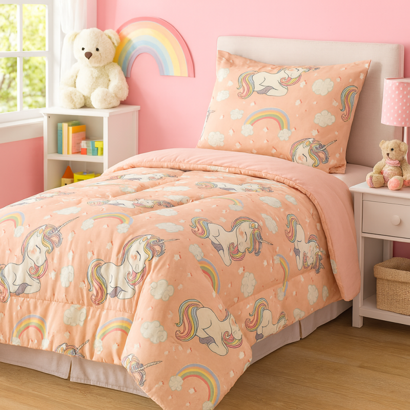 Ensemble Couette Uni Corn 1 Place Réversible Ensemble Couette Uni Corn 1 Place Réversible