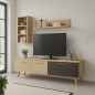 Meuble TV avec étagères à motifs en MDF high gloss FERNISO