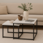 Lot de 2 tables gigognes carrées, Joga