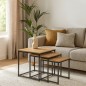 Lot de 3 Tables Gigognes Inspirées de l'Industriel Joga Lot de 3 Tables Gigognes Inspirées de l'Industriel Joga