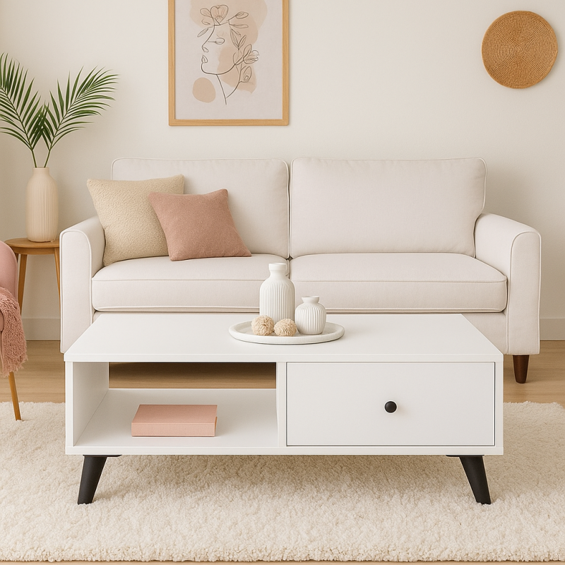 Table Basse Nour : Élégance en Chêne Sonoma à Petit Prix