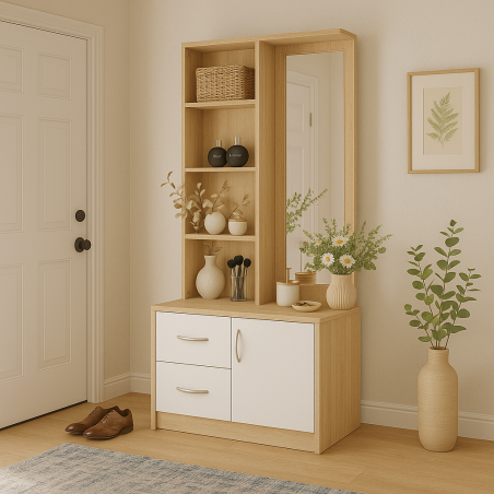 Meuble d'entrée Merveille : Élégance personnalisée avec des façades High Gloss et une palette de couleurs raffinées