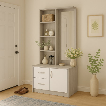 Meuble d'entrée Merveille : Élégance personnalisée avec des façades High Gloss et une palette de couleurs raffinées