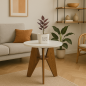 Lama Table d'appoint ronde style scandinave – Élégance minimaliste et fonctionnelle Lama Table d'appoint ronde style scandinave – Élégance minimaliste et fonctionnelle
