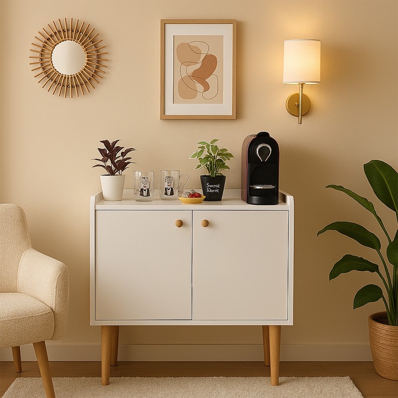 Moka : Meuble Coin Café Pratique et Polyvalent Moka : Meuble Coin Café Pratique et Polyvalent