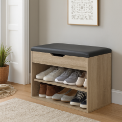 Banquette à Chaussures TecTake : Style et Organisation à Portée de Main