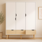 Armoire à 3 portes Monaliza : en Panneaux de Particules de Qualité Armoire à 3 portes Monaliza : en Panneaux de Particules de Qualité