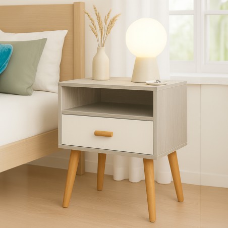 Rana : Table de Nuit en Panneau de Particule, Style et Praticité !