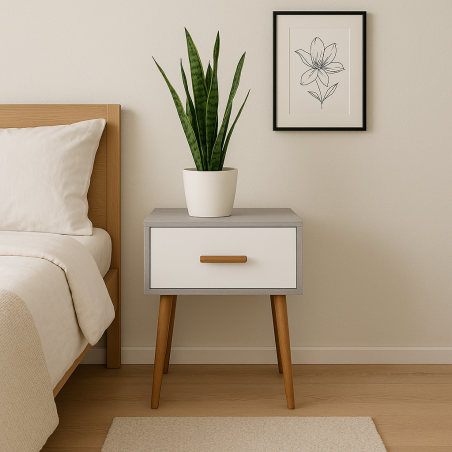 Élégante table de nuit Milano en MDF stratifié : Alliez Style et Fonctionnalité!