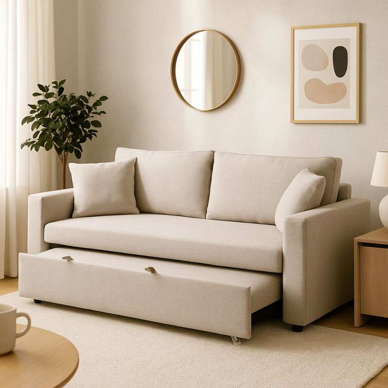 Canapé-Lit Élégant “Nora” – Ouverture Rapide