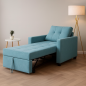Fauteuil Convertible “Cosyflex” – 1 Place Premium - Bleu pastel