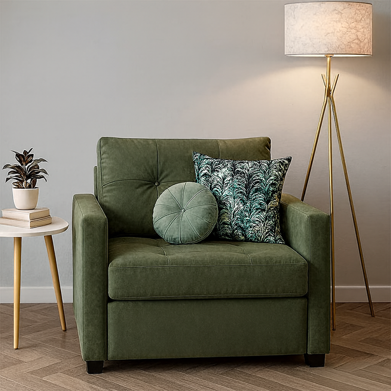 Fauteuil Convertible “Cosyflex” – 1 Place Premium - Vert olive Fauteuil Convertible “Cosyflex” – 1 Place Premium - Vert olive