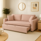 Canapé-Lit Élégant “Nora” – Ouverture Rapide Rosé