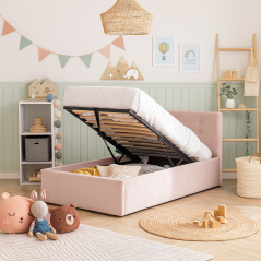Lit avec coffre de rangement BIANCA