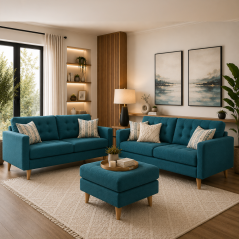 Ensemble Canapés 3 + 2 places avec pouf gratuit Danic