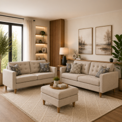 Ensemble Canapés 3 + 2 places avec pouf gratuit Danic