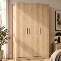 Armoire OSLO 120 cm – 3 Portes Battantes | Plusieurs Coloris au Choix