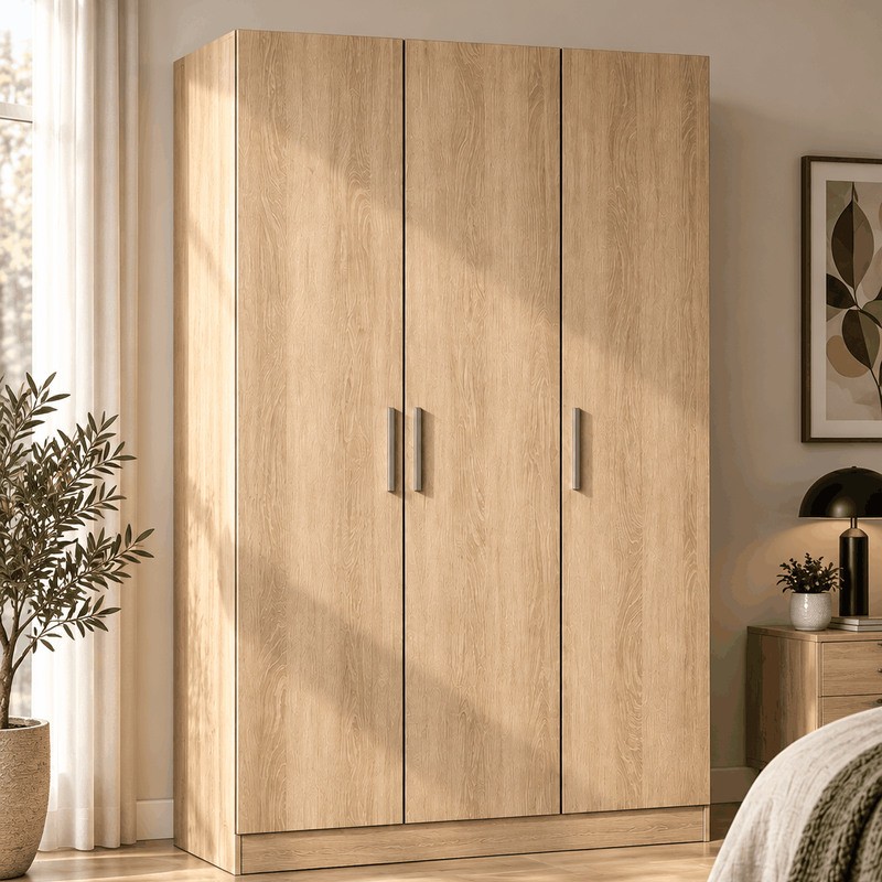 Armoire OSLO 120 cm – 3 Portes Battantes | Plusieurs Coloris au Choix