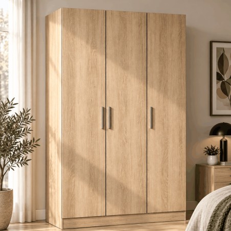 Armoire OSLO 120 cm – 3 Portes Battantes | Plusieurs Coloris au Choix