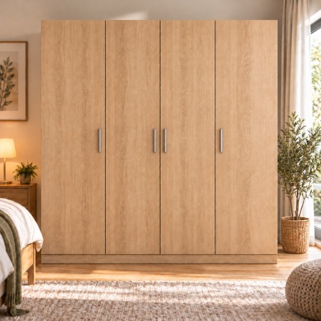 Armoire OSLO 160 cm – 4 Portes Battantes | Plusieurs Coloris au Choix