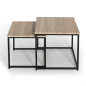 Lot de 2 tables gigognes carrées, Joga