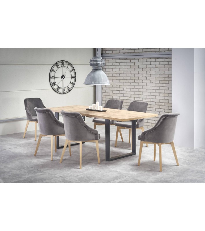 Salle à manger Teldo Ensemble table à manger et 6 chaises Style industriel Salle à manger Teldo Ensemble table à manger et 6 chaises Style industriel